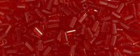 TOHO Size 1 Bugle Bead. 3mm Length-Ruby Transparent (image for) TOHO Size 1 Bugle Bead. 3mm Length-Ruby Transparent