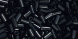 TOHO Size 1 Bugle Bead. 3mm Length-Jet Black Opaque (image for) TOHO Size 1 Bugle Bead. 3mm Length-Jet Black Opaque