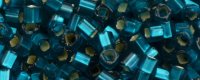 TOHO 1.5mm Cube Shape Seed Beads-Blue Zircon Silver Lined Matte (image for) TOHO 1.5mm Cube Shape Seed Beads-Blue Zircon Silver Lined Matte
