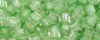 TOHO 1.5mm Cube Shape Seed Beads-Light Mint Green Lined Crystal Transparent (image for) TOHO 1.5mm Cube Shape Seed Beads-Light Mint Green Lined Crystal Transparent