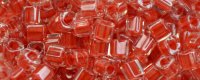 TOHO 1.5mm Cube Shape Seed Beads-Cherry Lined Crystal Transparent (image for) TOHO 1.5mm Cube Shape Seed Beads-Cherry Lined Crystal Transparent