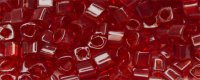 TOHO 1.5mm Cube Shape Seed Beads-Dark Ruby Transparent (image for) TOHO 1.5mm Cube Shape Seed Beads-Dark Ruby Transparent