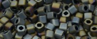 TOHO 1.5mm Cube Shape Seed Beads-Green-Grey Metallic Matte (image for) TOHO 1.5mm Cube Shape Seed Beads-Green-Grey Metallic Matte