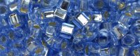 TOHO 1.5mm Cube Shape Seed Beads-Light Sapphire Silver Lined (image for) TOHO 1.5mm Cube Shape Seed Beads-Light Sapphire Silver Lined