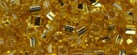 TOHO 1.5mm Cube Shape Seed Beads-Light Topaz Silver Lined (image for) TOHO 1.5mm Cube Shape Seed Beads-Light Topaz Silver Lined