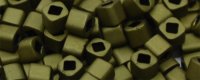 TOHO 1.5mm Cube Shape Seed Beads-Olive Green Metallic Matte (image for) TOHO 1.5mm Cube Shape Seed Beads-Olive Green Metallic Matte