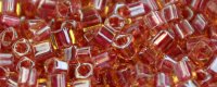 TOHO 1.5mm Cube Shape Seed Beads-Red Lined Topaz Transparent (image for) TOHO 1.5mm Cube Shape Seed Beads-Red Lined Topaz Transparent