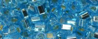 TOHO 1.5mm Cube Shape Seed Beads-Light Aqua Silver Lined (image for) TOHO 1.5mm Cube Shape Seed Beads-Light Aqua Silver Lined