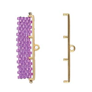 TOPOLIA IV-AIKO PRECISION or DELICA Cylinder EARRING Ending 24K GOLD PLATE * One Pair - Click Image to Close