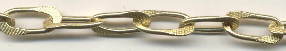 Handmade Java Brass-Twist, Textured Heavy Rectangular Chain