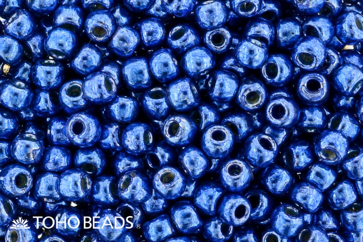 TOHO 11/o Round-Cobalt Blue Galvanized PermaFinish #11TPF586