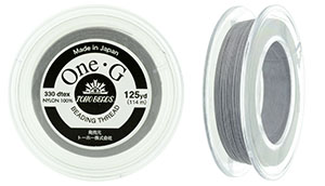 TOHO One-G Thread 125 Yard Spool-Light Gray Stock #: PT-14-125