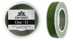 TOHO One-G Thread 125 Yard Spool-Green Stock #: PT-12-125
