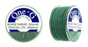 TOHO One-G Thread 50 Yards-Mint Green Stock #: PT-21-50