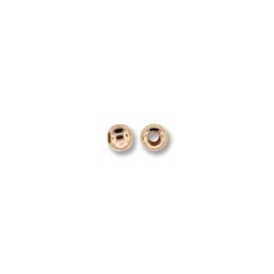 Rose Gold-filled 2.5 mm Round Seamless Bead with 1 mm Hole. * 50 Bead Package