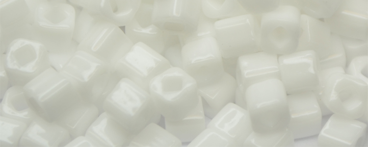TOHO 1.5mm Cube Beads-White Opaque #T1.5C41