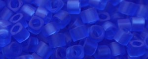 TOHO 1.5mm Cube Shape Seed Beads-Sapphire Transparent Matte (image for) TOHO 1.5mm Cube Shape Seed Beads-Sapphire Transparent Matte
