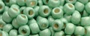 TOHO 6/o Round-Light Green Galvanized Matte PermaFinish, Stock #6TPF570F-100