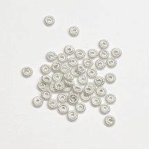 Bali Silver Bead-4.5mm Fine Detail Spiral Spacer Bead * 50 Grams