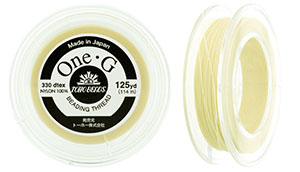 TOHO One-G Thread (4 spools) 125 Yard Spools-Cream Stock #: PT-13-125-4