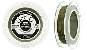 TOHO One-G Thread (4 spools) 125 Yard Spools-Light Khaki Stock #: PT-20-125-4