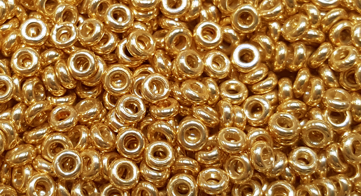TOHO 11/o Demi Round, Gold Galvanized PermaFinish, color #11TD-PF557-50