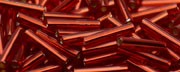 TOHO Size 2 Bugle Bead. 6mm Length-Ruby Silver Lined. 100 Gram Bag (image for) TOHO Size 2 Bugle Bead. 6mm Length-Ruby Silver Lined. 100 Gram Bag