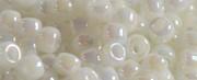 TOHO 6/o Round Seed Bead-White Opaque Rainbow. 6T401-250 (image for) TOHO 6/o Round Seed Bead-White Opaque Rainbow. 6T401-250