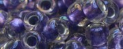 TOHO 6/o Round Seed Bead-Purple Lined Crystal. 6T265-250 (image for) TOHO 6/o Round Seed Bead-Purple Lined Crystal. 6T265-250