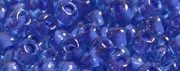TOHO 6/o Round Seed Bead-Purple Lined Light Sapphire. 6T934-250 (image for) TOHO 6/o Round Seed Bead-Purple Lined Light Sapphire. 6T934-250