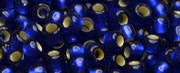 TOHO Size 8/o Round Seed Bead-Dark Cobalt Blue Silver Lined Matte. 8T28DF-250 (image for) TOHO Size 8/o Round Seed Bead-Dark Cobalt Blue Silver Lined Matte. 8T28DF-250
