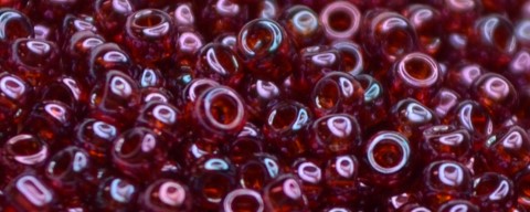 TOHO Size 15/o Round Seed Bead-Cranberry Gold Luster #15T332-100 (image for) TOHO Size 15/o Round Seed Bead-Cranberry Gold Luster #15T332-100