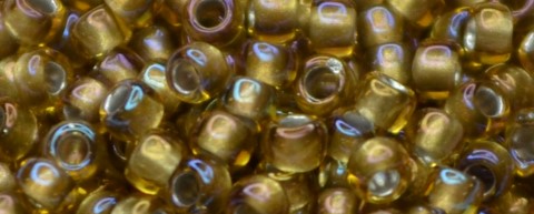 TOHO Size 15/o Round Seed Bead-Dark Bronze Lined Topaz Rainbow. 15T278-100 (image for) TOHO Size 15/o Round Seed Bead-Dark Bronze Lined Topaz Rainbow. 15T278-100