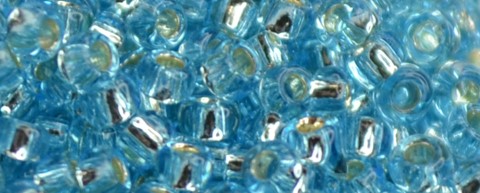TOHO Size 15/o Round Seed Bead-Light Aqua Silver Lined. 15T23-100 (image for) TOHO Size 15/o Round Seed Bead-Light Aqua Silver Lined. 15T23-100