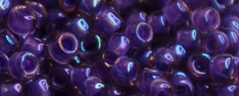 TOHO Size 15/o Round Seed Bead-Purple Lined Amethyst Transparent. 15T928-100 (image for) TOHO Size 15/o Round Seed Bead-Purple Lined Amethyst Transparent. 15T928-100
